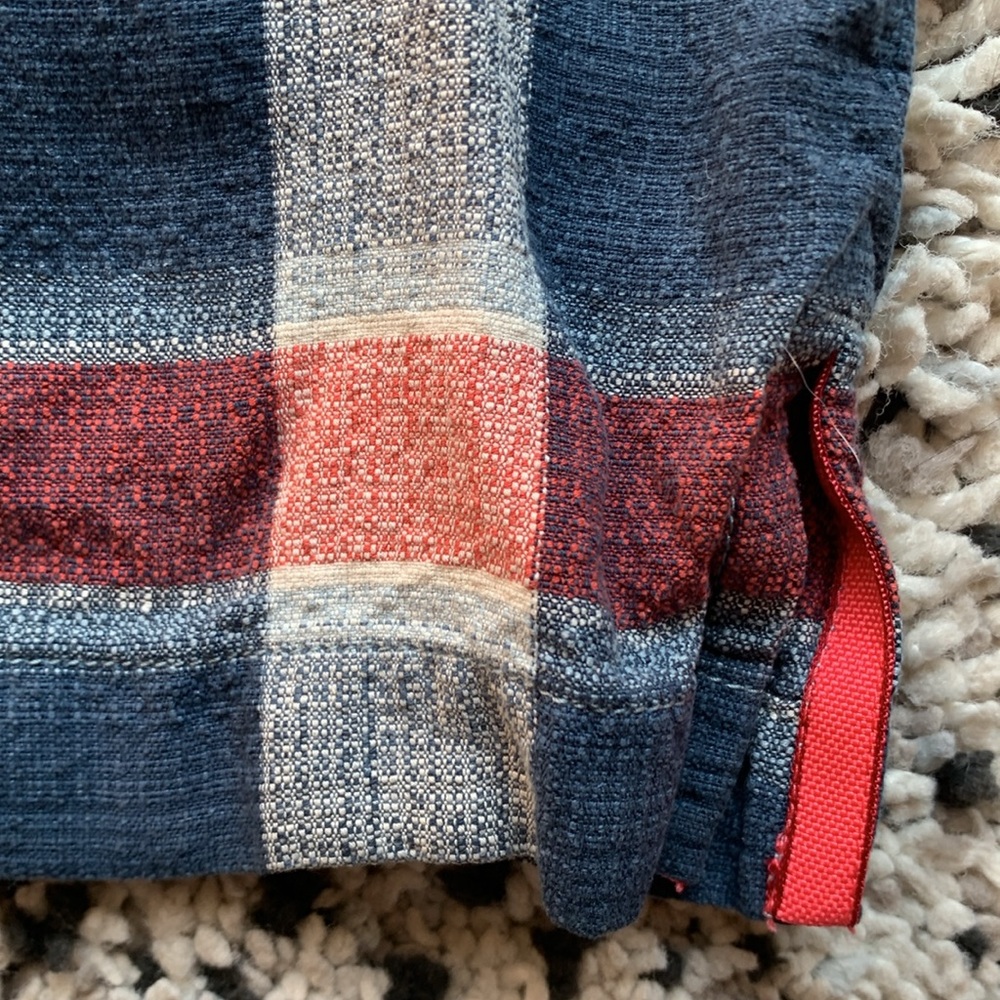 Tommy Bahama 100% Silk Shirt Blue Red Plaid Short Sleeve Button Up Men's Medium - Picture 11 of 15